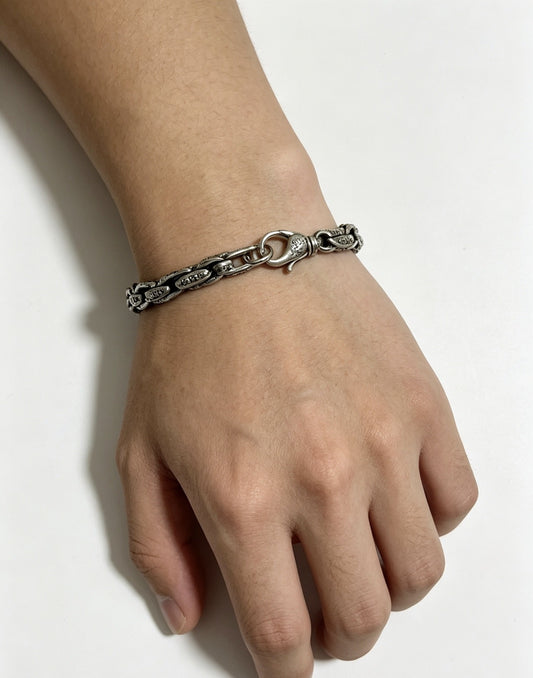 Chrome Hearts Sterling Silver Cross Bracelet