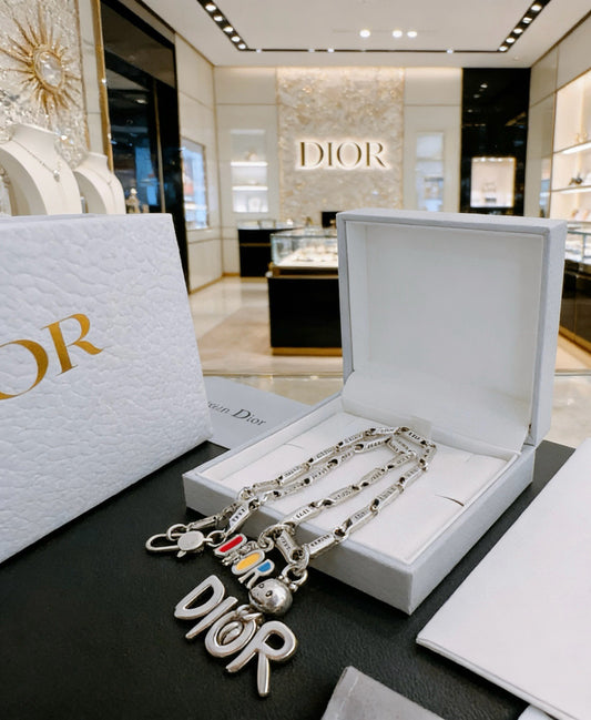 Dior Sterling Silver Chain Necklace