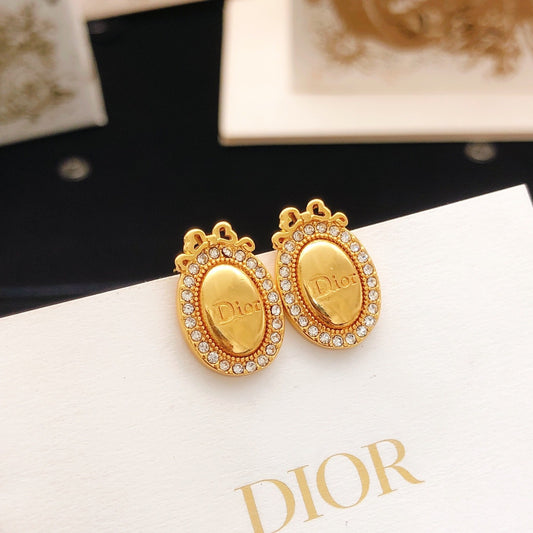 Dior Brass Bow Earrings