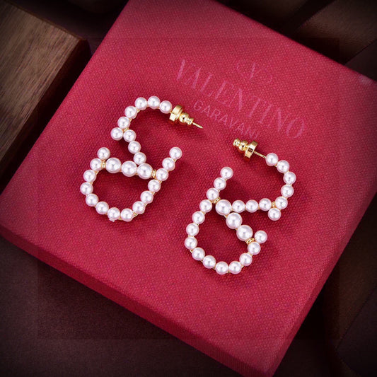 Valentino Gold Pearl Earrings