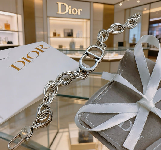 Dior Sterling Silver Chain Bracelet