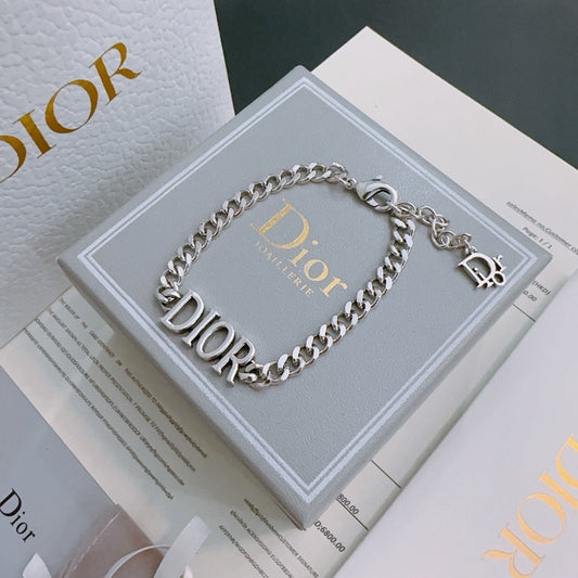 Dior Sterling Silver Chain Bracelet