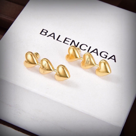 Balenciaga Gold Brass Earrings