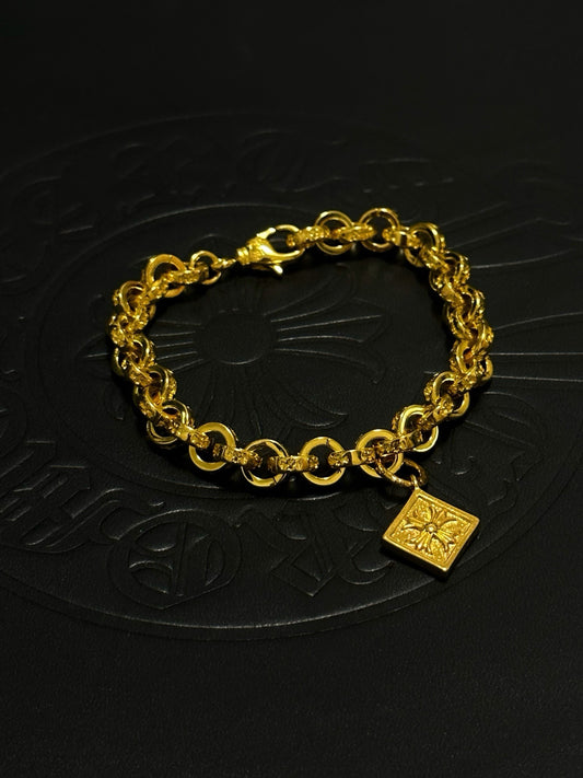 Chrome Hearts Sterling Silver Cross Bracelet
