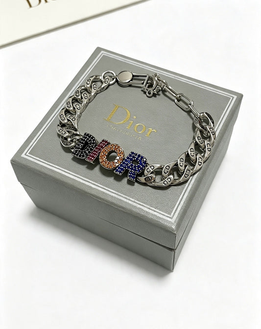 Dior Sterling Silver Chain Bracelet