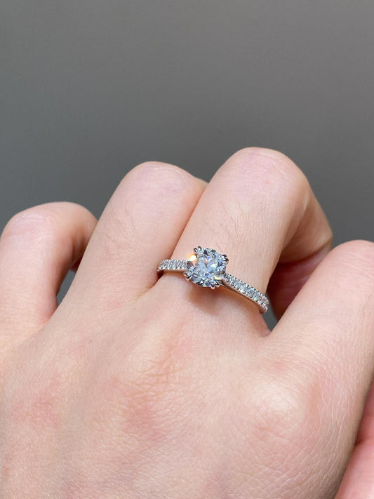 Tiffany & Co. Silver Brass Solitaire Ring