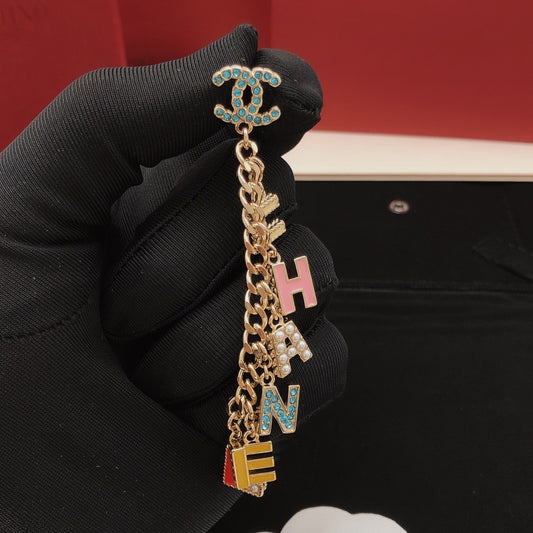Chanel Brass Tassel Earrings