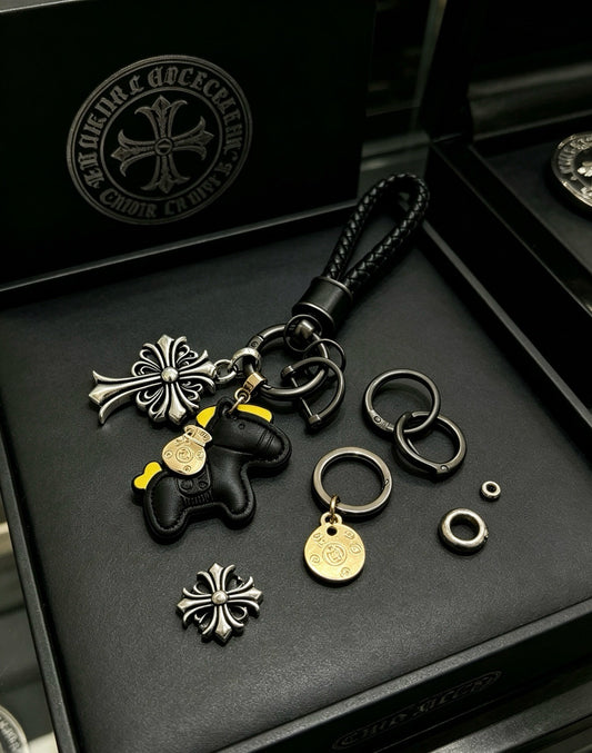 Chrome Hearts Vintage-Finish Keychain