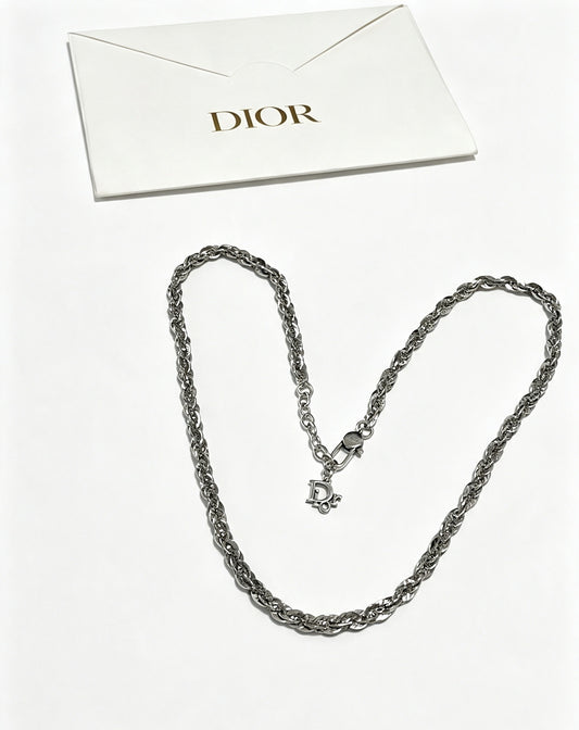 Dior Sterling Silver Chain Necklace