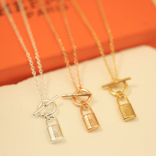 Hermes Lock Necklace