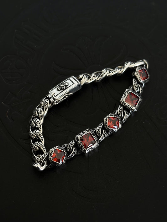 Chrome Hearts Sterling Silver Cross Bracelet