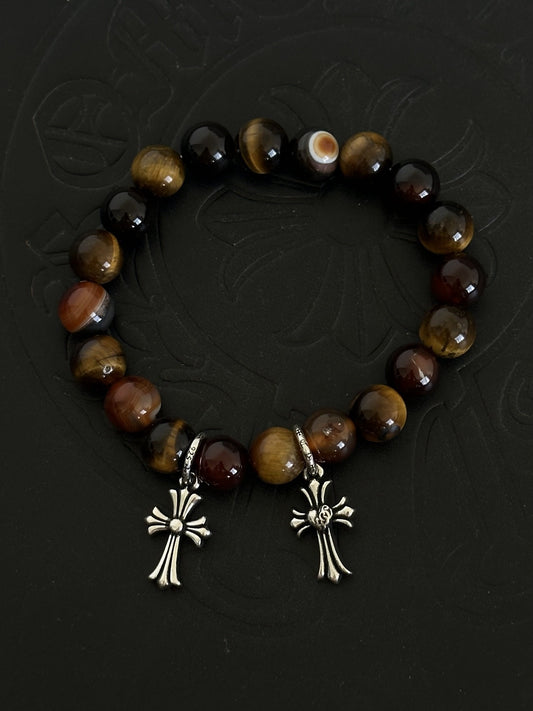 Chrome Hearts Sterling Silver Cross Bracelet