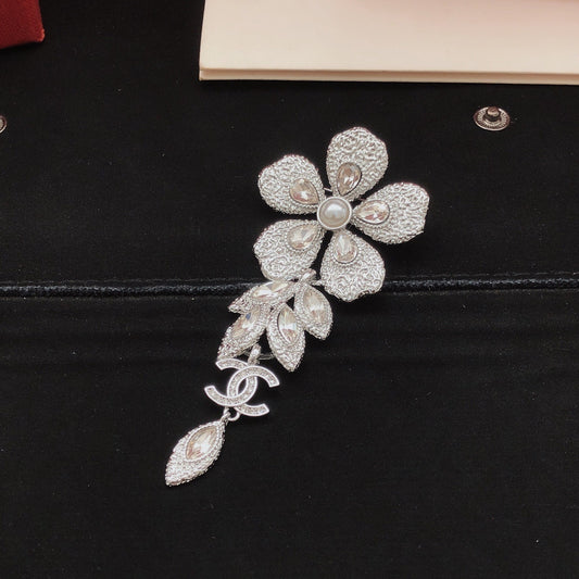 Chanel Brass Floral Brooch
