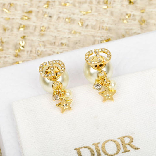 Dior Brass Star Earrings