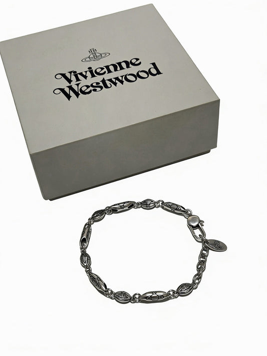 Vivienne Westwood Sterling Silver Vintage-Finish Bracelet