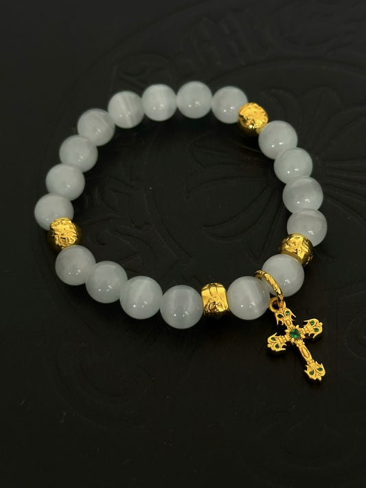 Chrome Hearts Sterling Silver Cross Bracelet