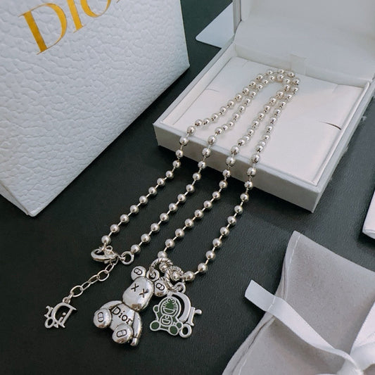 Dior Sterling Silver Chain Necklace