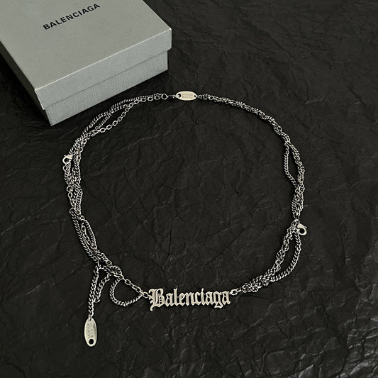 Balenciaga Brass Vintage-Finish Necklace