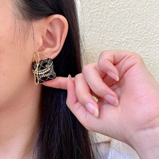 Chanel Logo Earrings