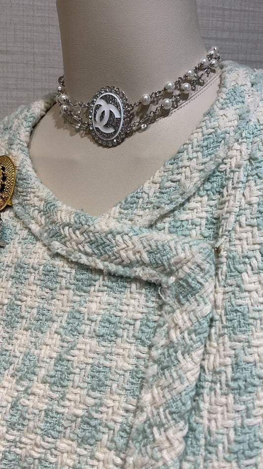 Chanel White Brass Pearl Necklace
