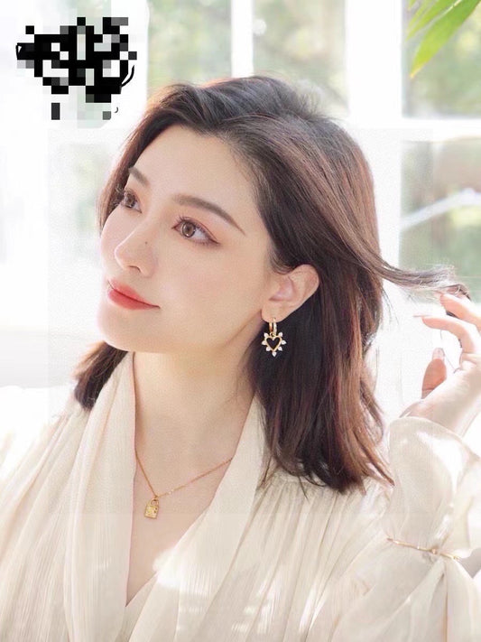Celine Gold Heart Earrings