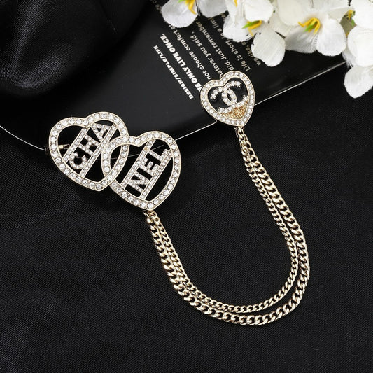 Chanel Brass Heart Brooch