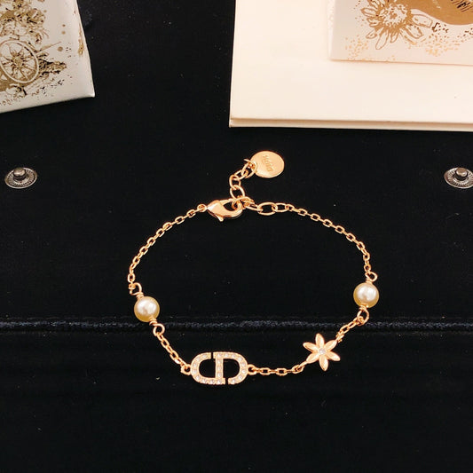 Dior Gold Brass Sunburst Bracelet