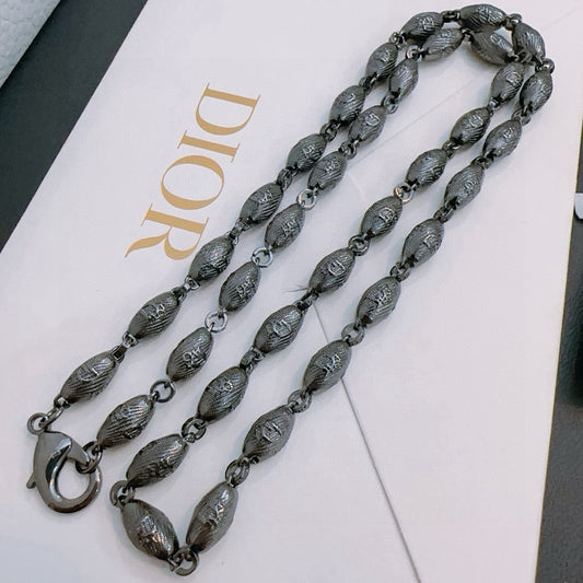 Dior Sterling Silver Chain Necklace