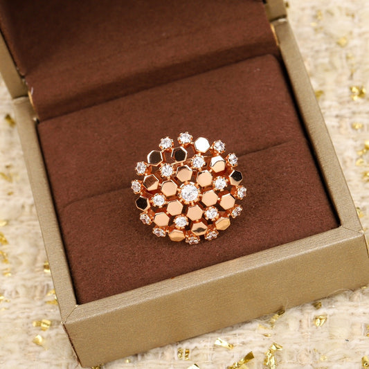 Unbranded Gold Sterling Silver Floral Ring