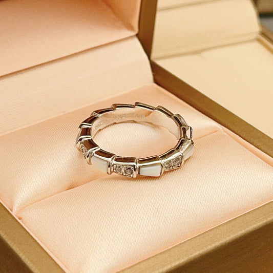 Bvlgari Silver Brass Ring