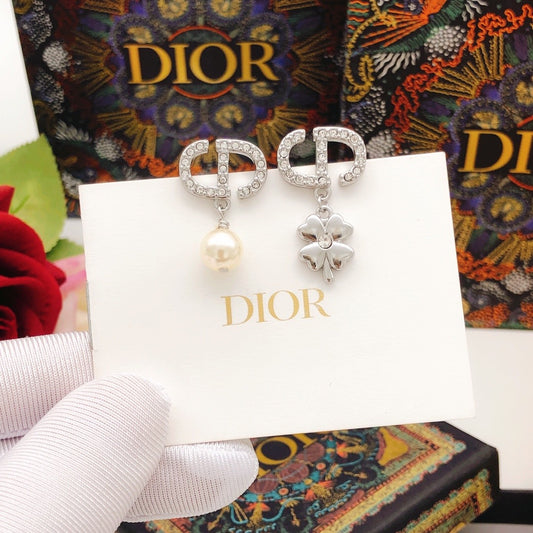 Dior Brass Clover Earrings