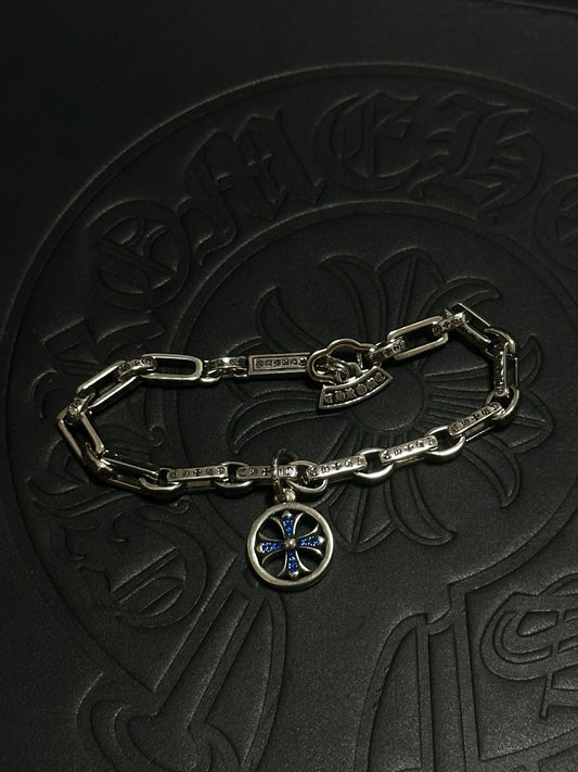 Chrome Hearts Sterling Silver Cross Bracelet