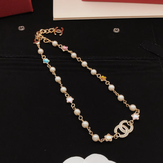 Chanel Brass Star Necklace