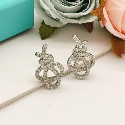 Tiffany & Co. Silver Brass Knot Earrings