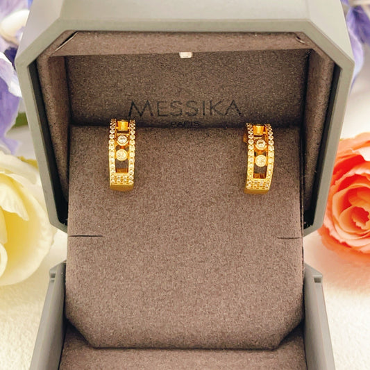 Messika Gold Brass Round Earrings
