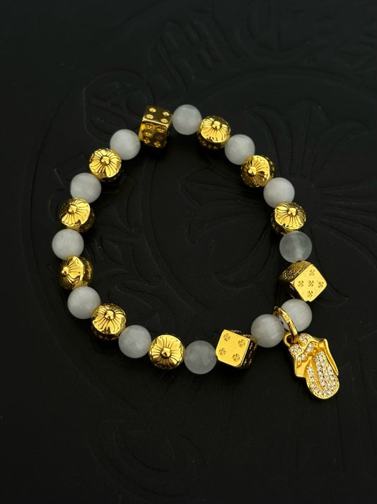 Chrome Hearts Sterling Silver Cross Bracelet