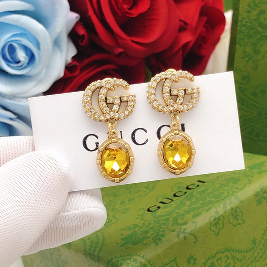 Gucci Black Crystal Earrings