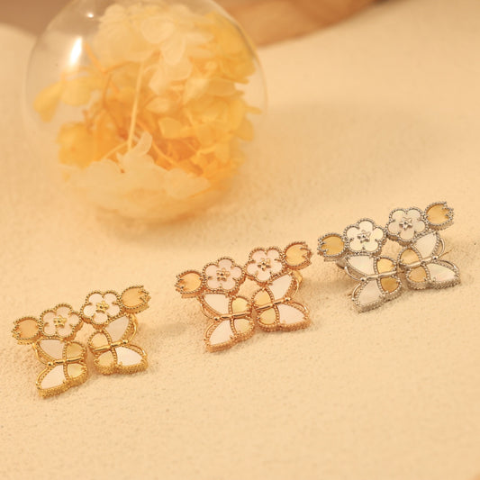 Van Cleef & Arpels Gold Butterfly Earrings