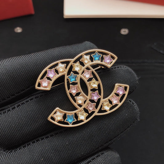 Chanel Brass Star Brooch