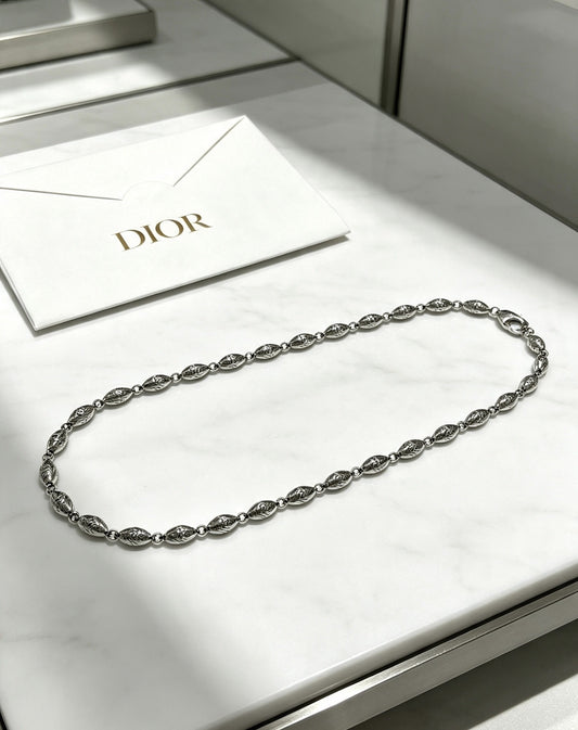 Dior Sterling Silver Chain Necklace