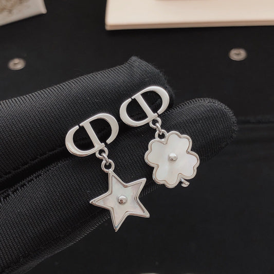 Dior Brass Clover Earrings