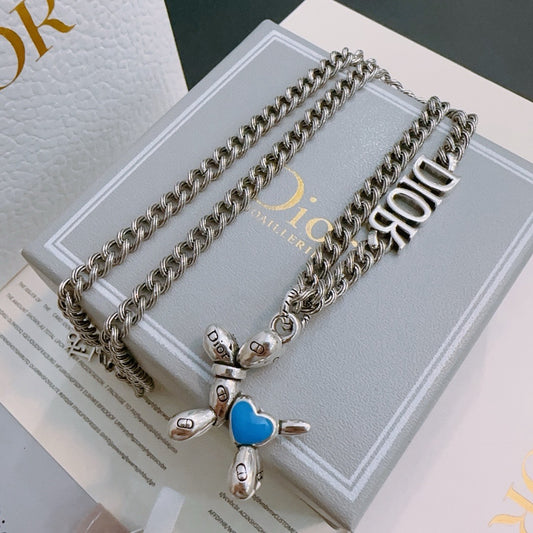 Dior Sterling Silver Chain Necklace