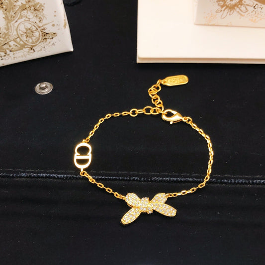 Dior Brass Bow Bracelet