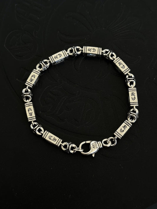 Chrome Hearts Sterling Silver Cross Bracelet