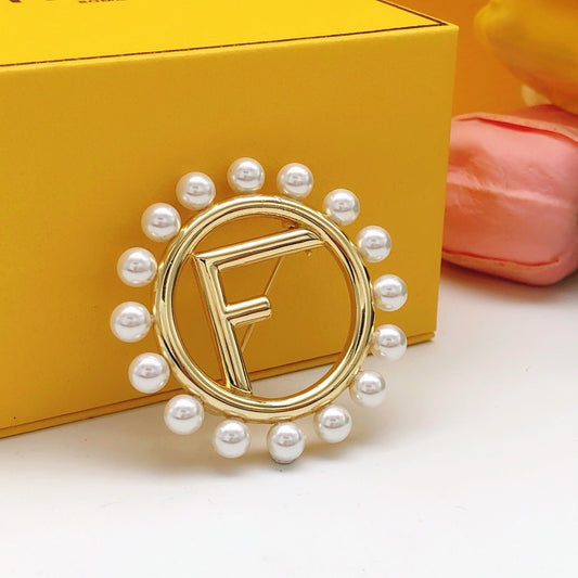 Fendi Pearl Brooch