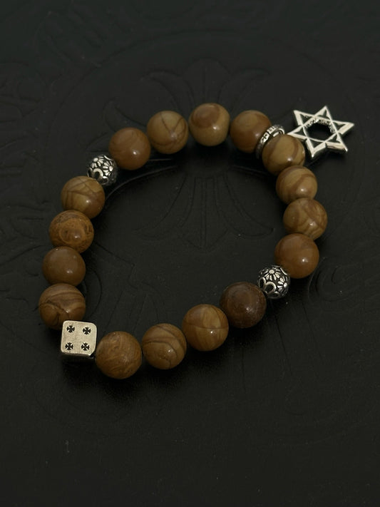 Chrome Hearts Sterling Silver Cross Bracelet