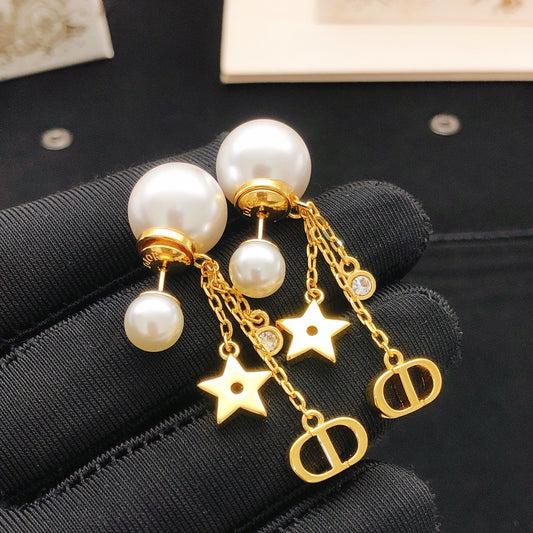 Dior Brass Star Earrings