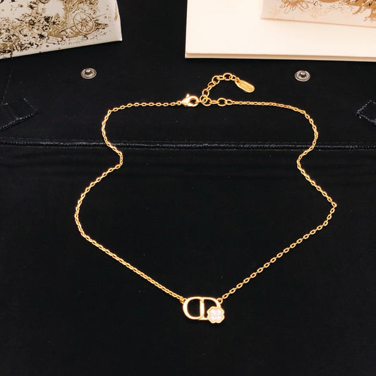 Dior Brass Clover Necklace