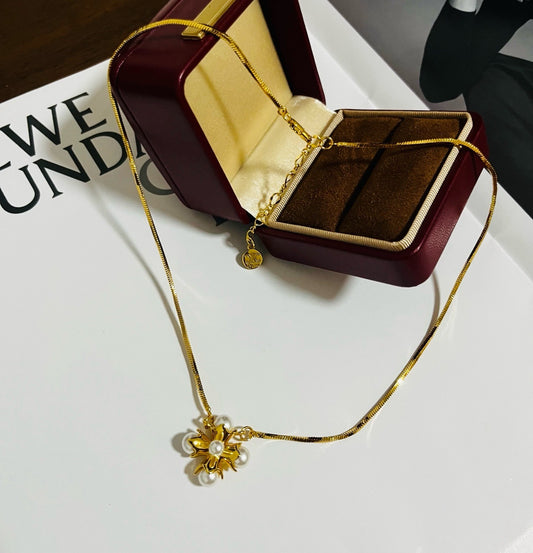 Celine Brass Necklace