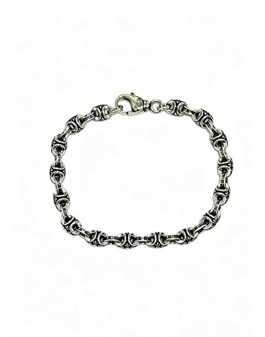 Chrome Hearts Sterling Silver Cross Bracelet